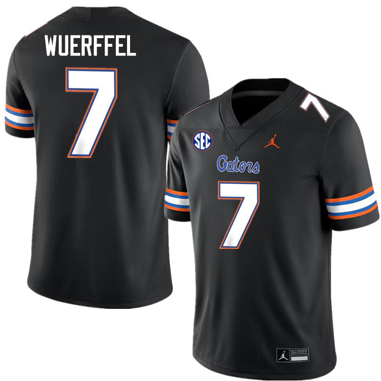 Danny Wuerffel Florida Jersey,Florida Gators #7 Danny Wuerffel Jersey Youth Uniforms-Black